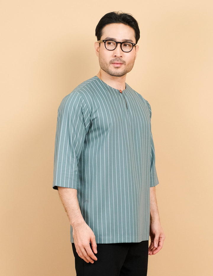 Kurta Patih Jalur - Teal Blue - SampinExclusiveMy