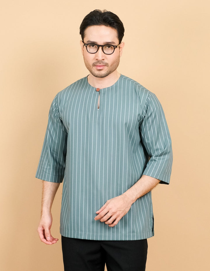 Kurta Patih Jalur - Teal Blue - SampinExclusiveMy