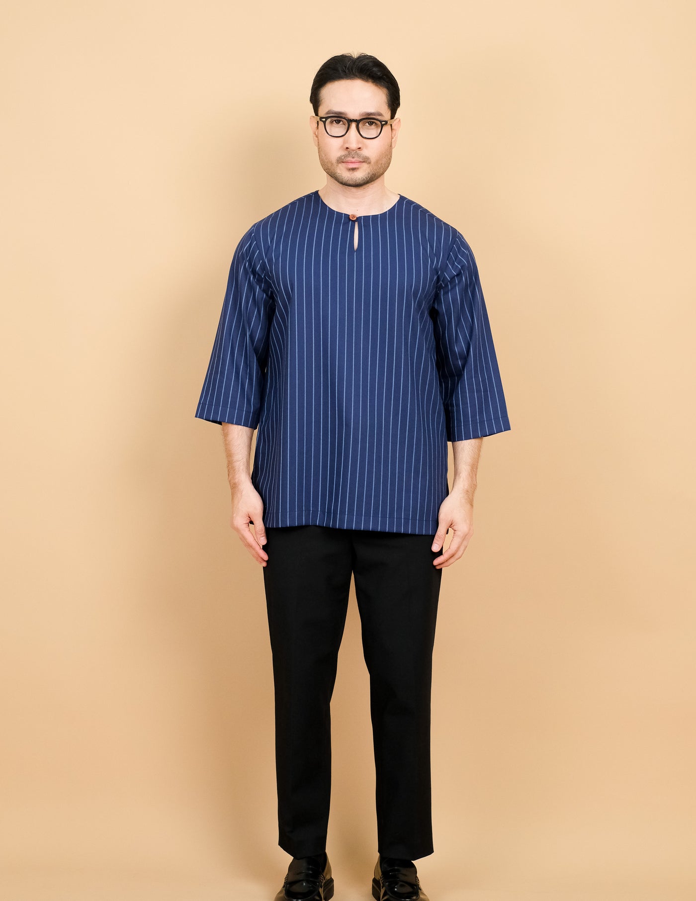 Kurta Patih Jalur - Navy Blue