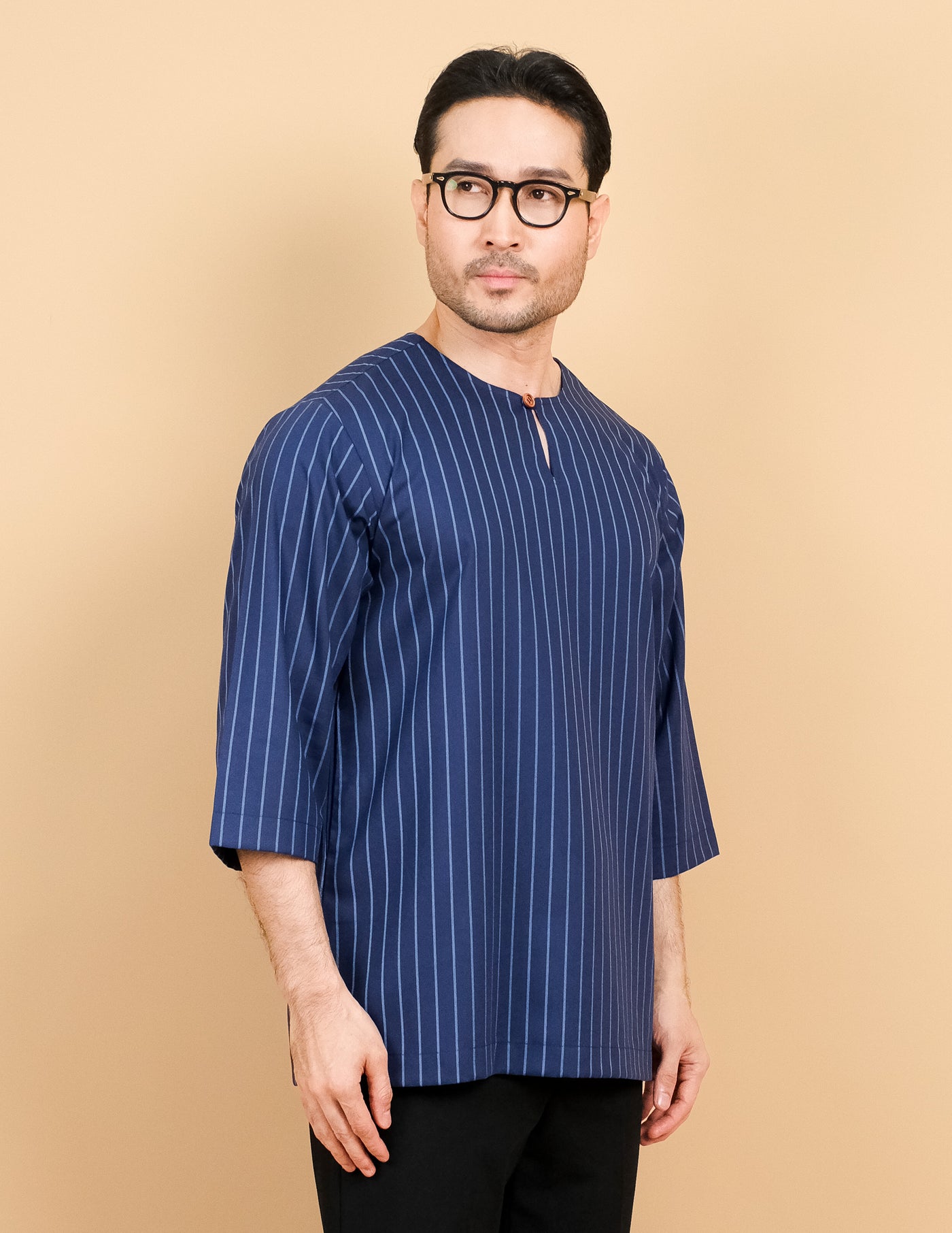 Kurta Patih Jalur - Navy Blue