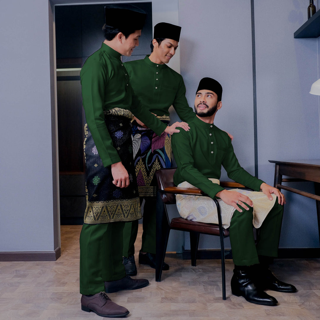 Baju Melayu Luxe - Emerald Green