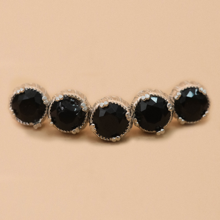 Butang zircon Hud - Black