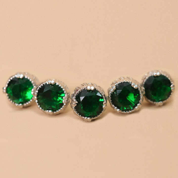 Butang zircon Hud - Green