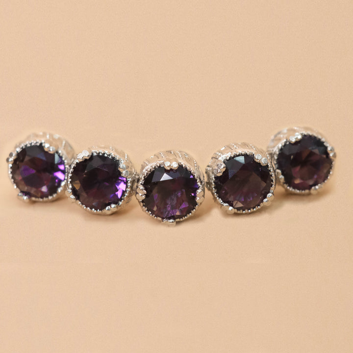 Butang zircon Hud - Purple