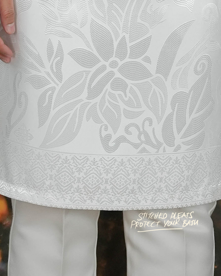 Mawar Original Sampin Adult - Offwhite & Silver