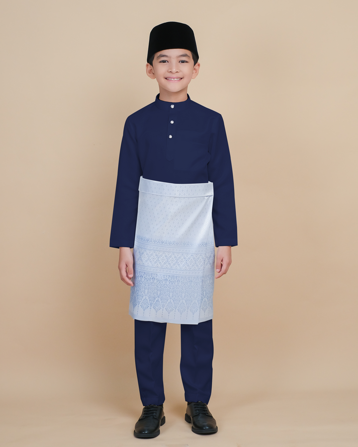 Baju Melayu Luxe Kids - Navy Blue