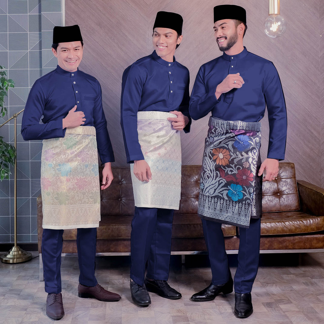 Baju Melayu Luxe - Navy Blue