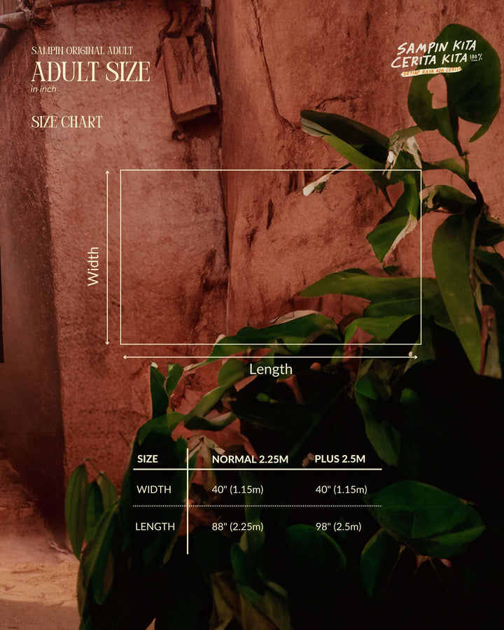 Seri Istana Original Sampin Adult - Maroon & Gold