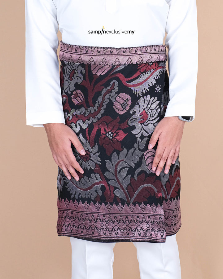 Songket Instant - Black & Maroon (SI 104)