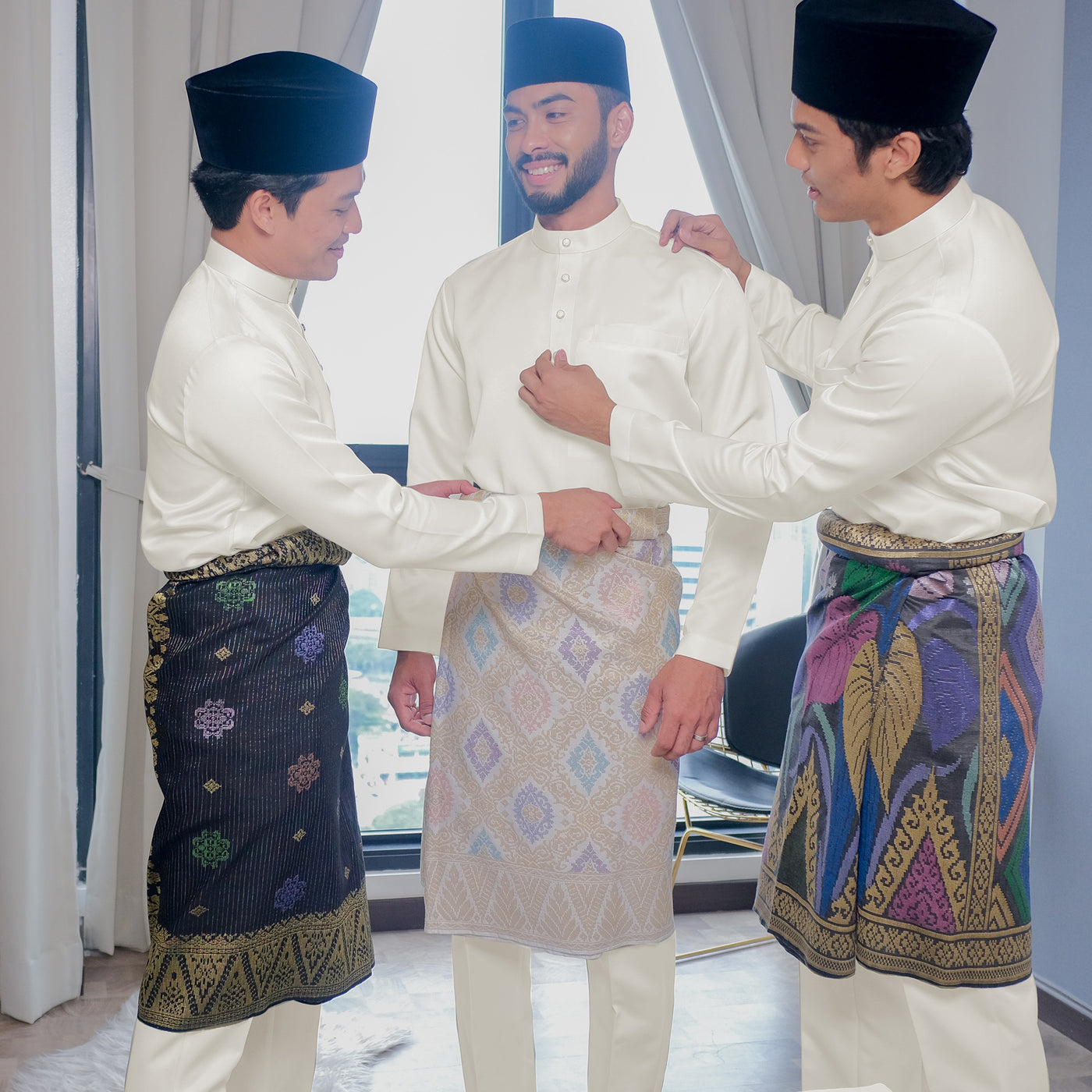 Baju Melayu Luxe - Cream