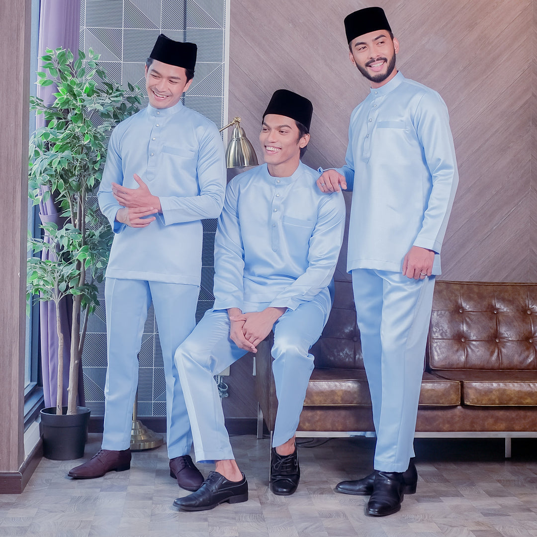 Baju Melayu Luxe - Soft Blue - SampinExclusiveMy