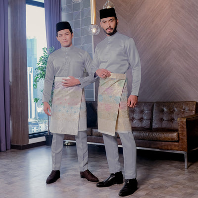 Baju Melayu Luxe - Soft Grey