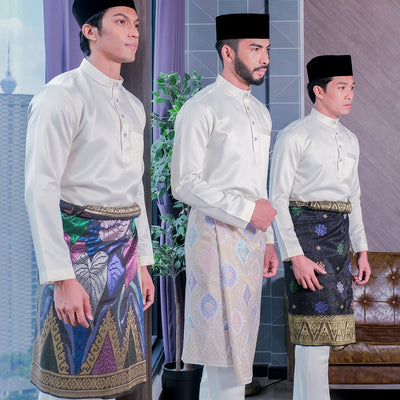 Baju Melayu Luxe - Soft Purple