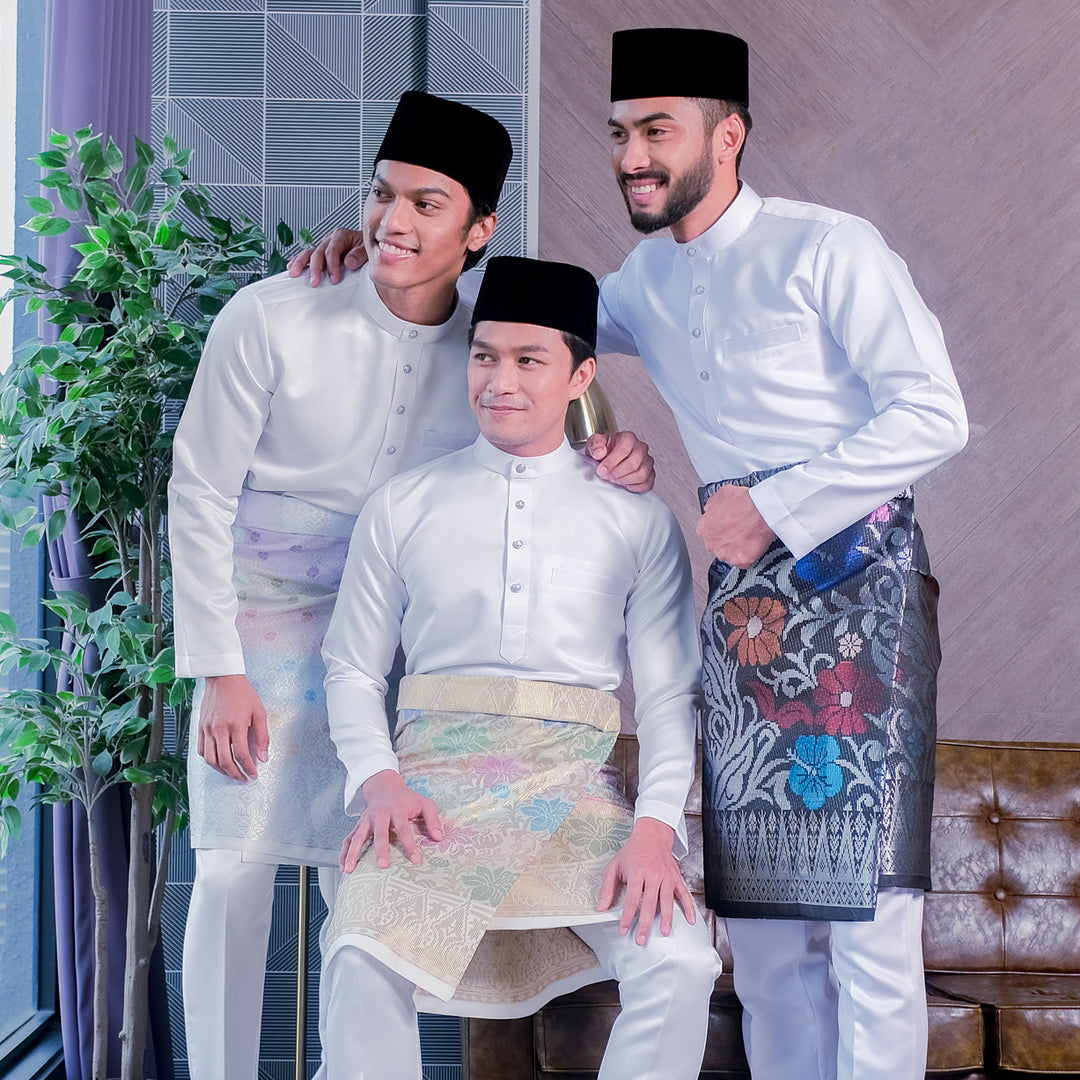 Baju Melayu Luxe - Pure White - SampinExclusiveMy