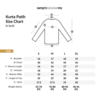 Kurta Patih Petak - Soft Blue