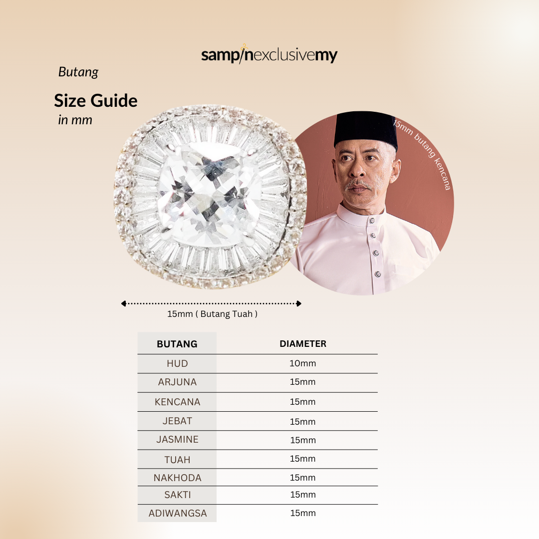 Butang zircon Sakti- Red