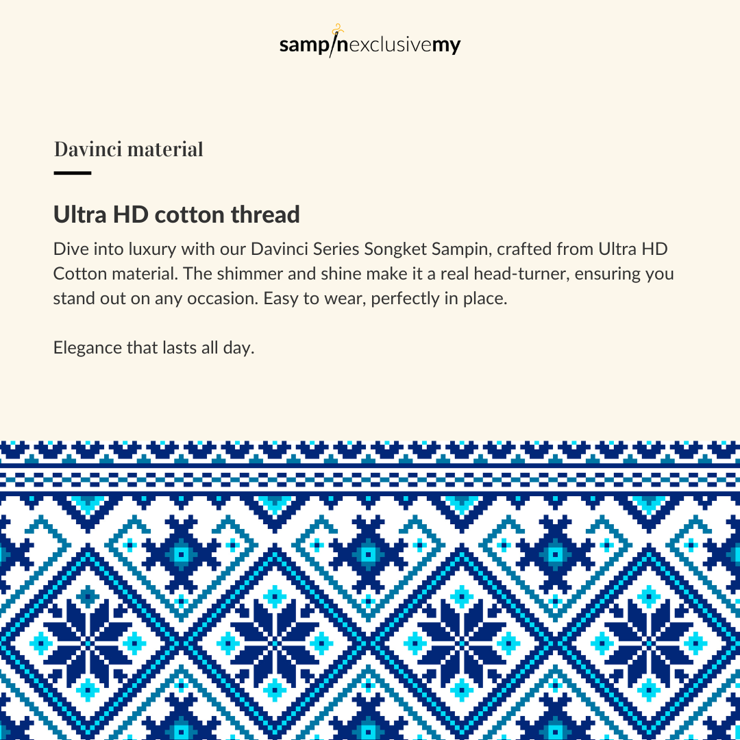 Davinci 38 -  Royal blue silver & Mix colour (2.5m)