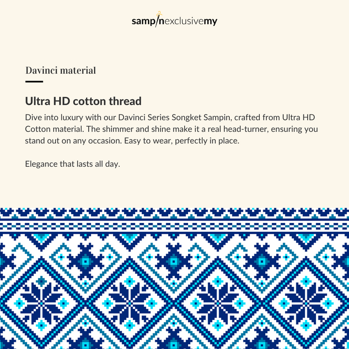 Davinci 38 -  Royal blue silver & Mix colour (2.5m)