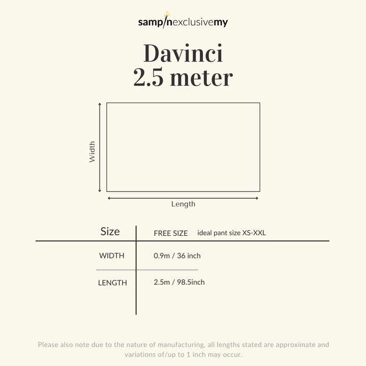 Davinci 209 - Black Silver & Mix colour (2.5m) - SampinExclusiveMy