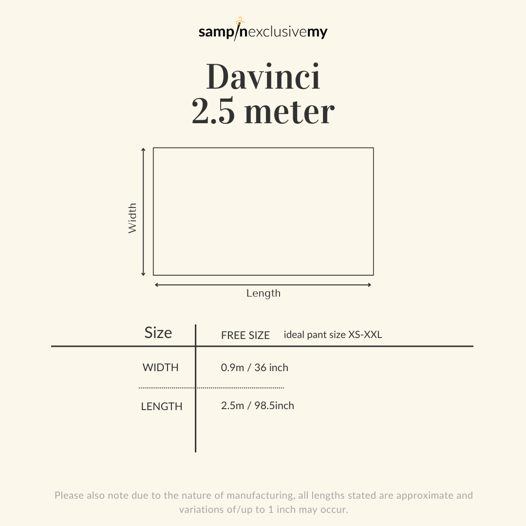 Davinci 77 - Black Silver & Mix colour (2.5m) - SampinExclusiveMy