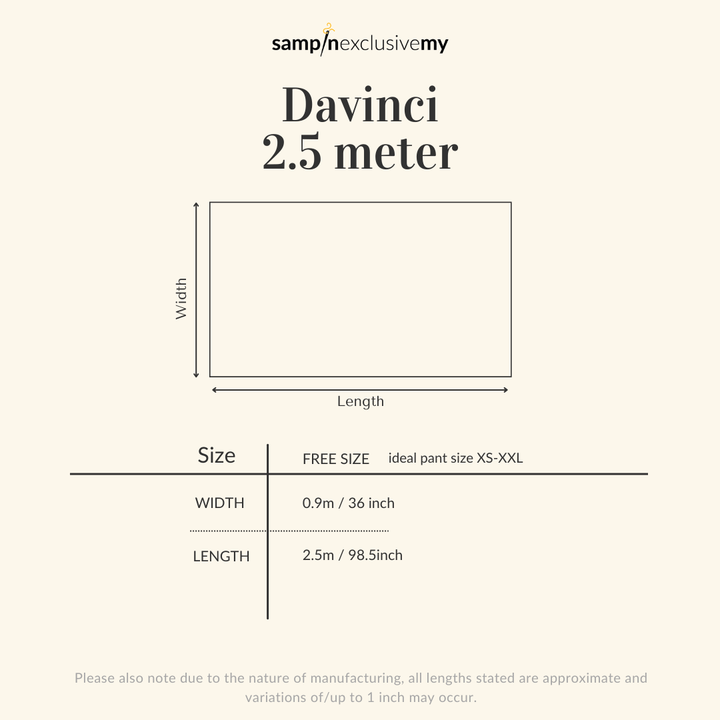 Davinci 77 - Black Silver & Mix colour (2.5m) - SampinExclusiveMy