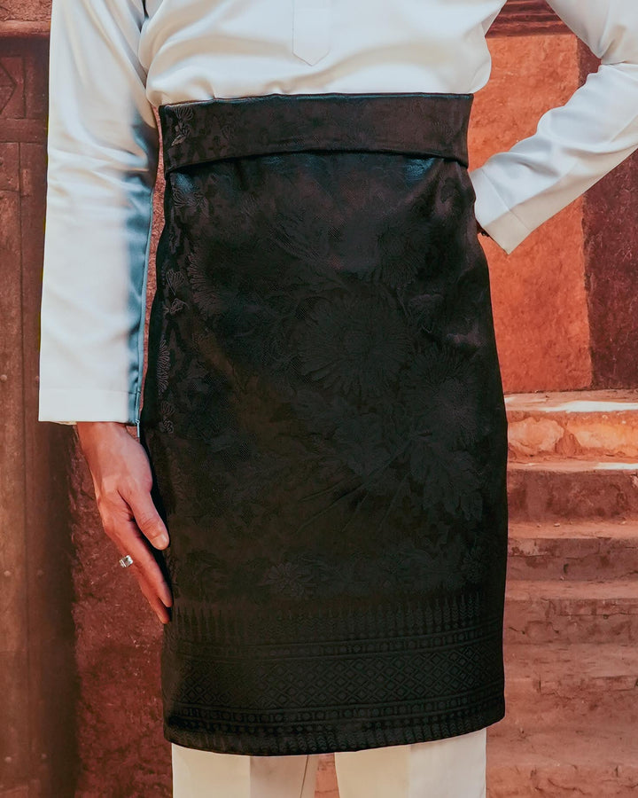 Kekwa Warisan Original Sampin Adult - Black & Black - SampinExclusiveMy