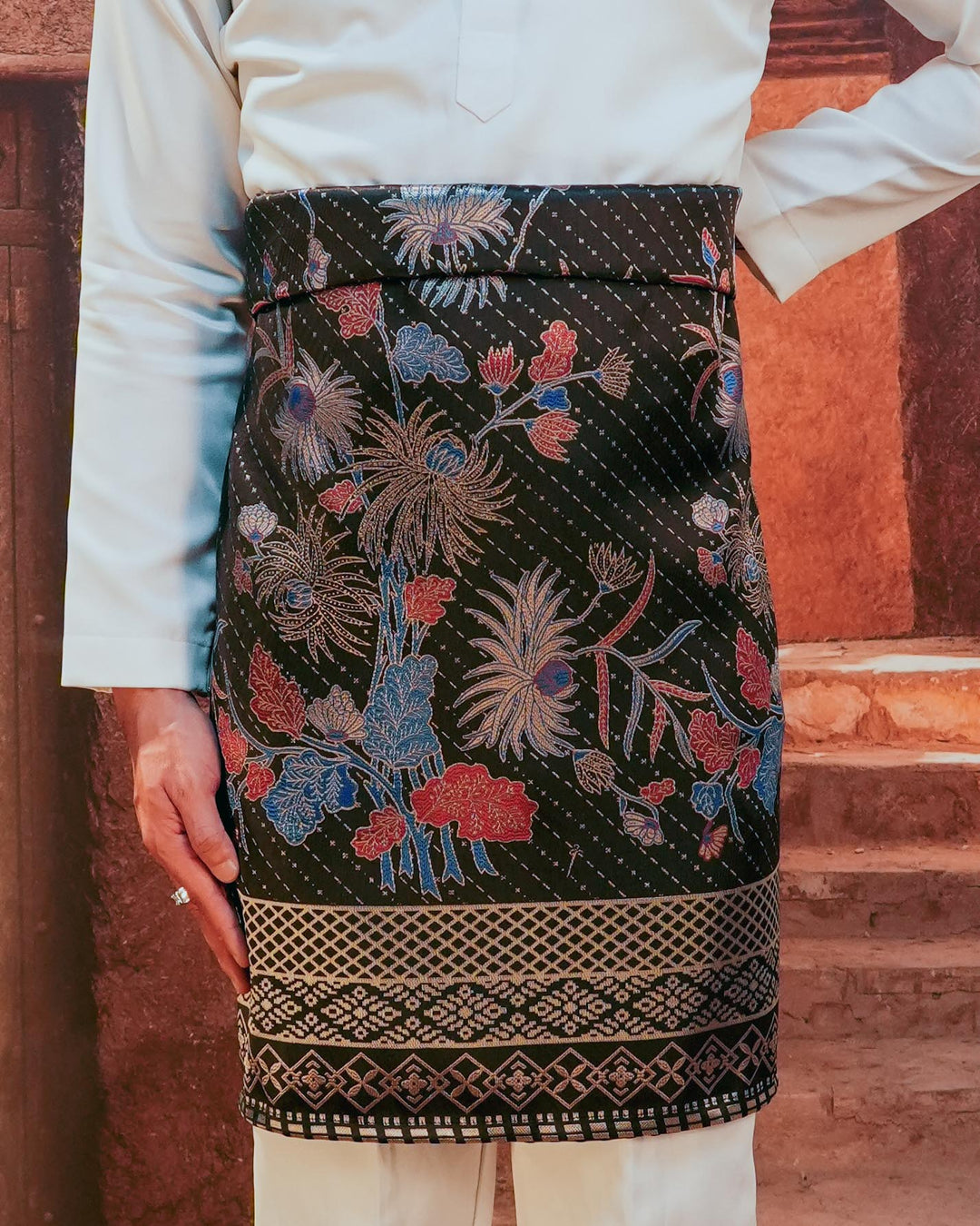 Purnama Original Sampin Adult - Navy Blue & Maroon - SampinExclusiveMy