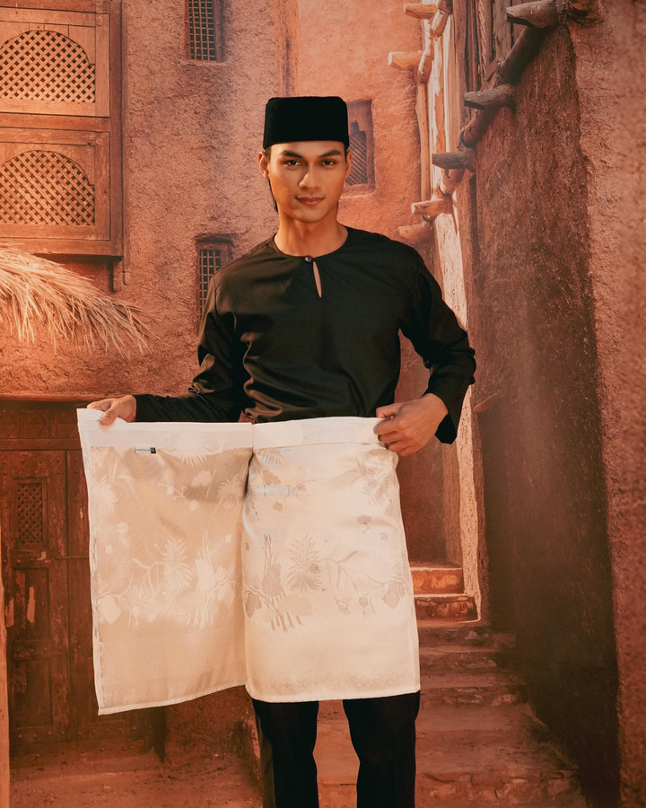 Purnama Instant Sampin Adult - Offwhite & Silver