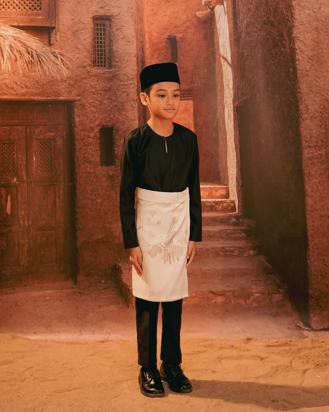 Purnama Instant Sampin Kid - Offwhite & Silver