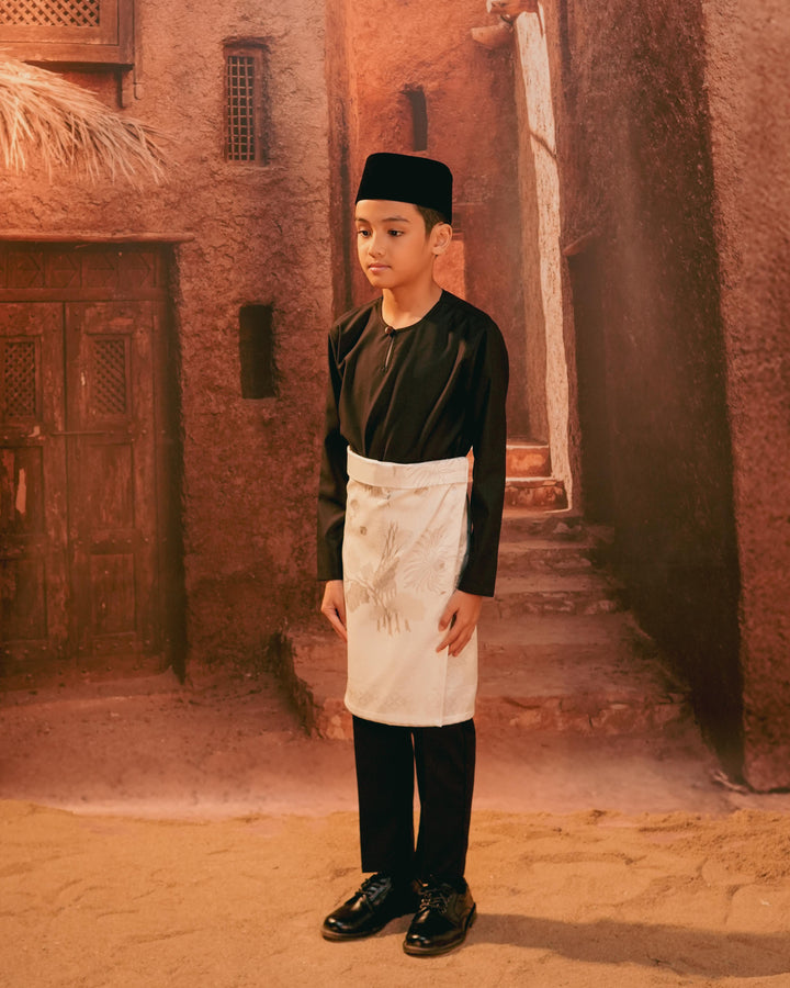 Purnama Instant Sampin Kid - Offwhite & Silver