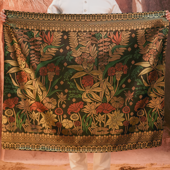 Rimba Hijau Original Sampin Adult - Green & Gold