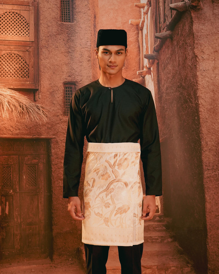 Anyaman Lestari Instant Sampin Adult - Offwhite & Gold