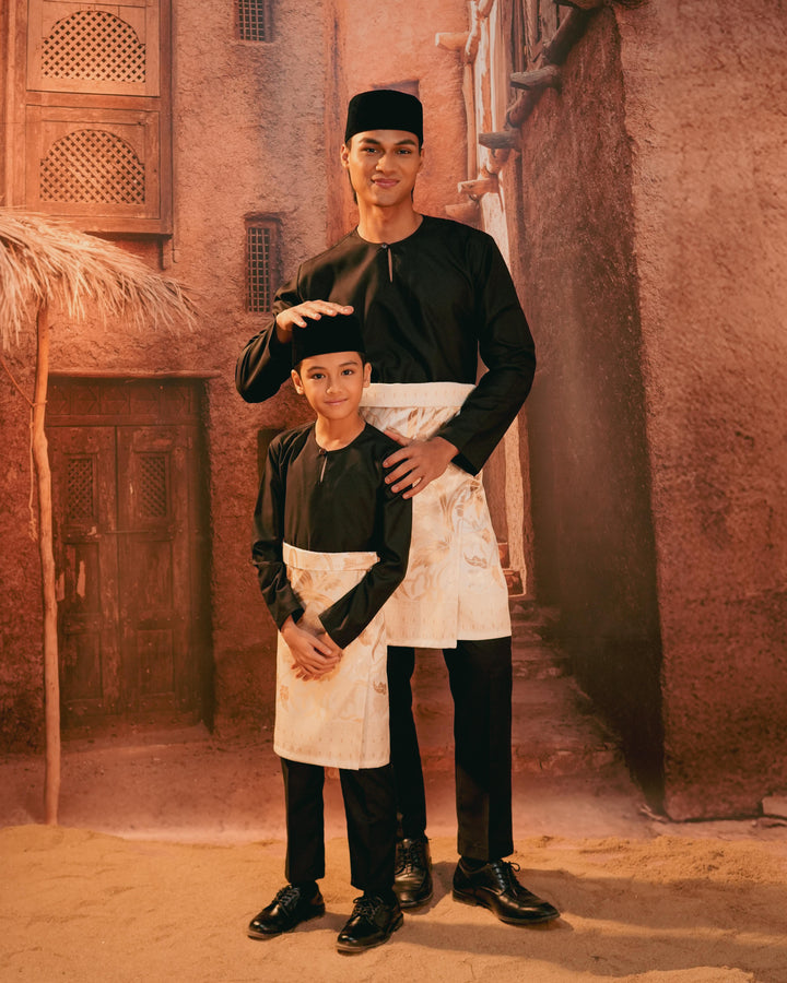 Anyaman Lestari Instant Sampin Adult - Offwhite & Gold