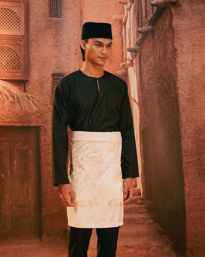 Rimba Hijau Instant Sampin Adult - Offwhite & Gold