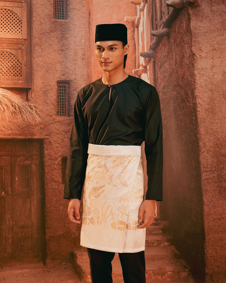 Rimba Hijau Instant Sampin Adult - Offwhite & Gold