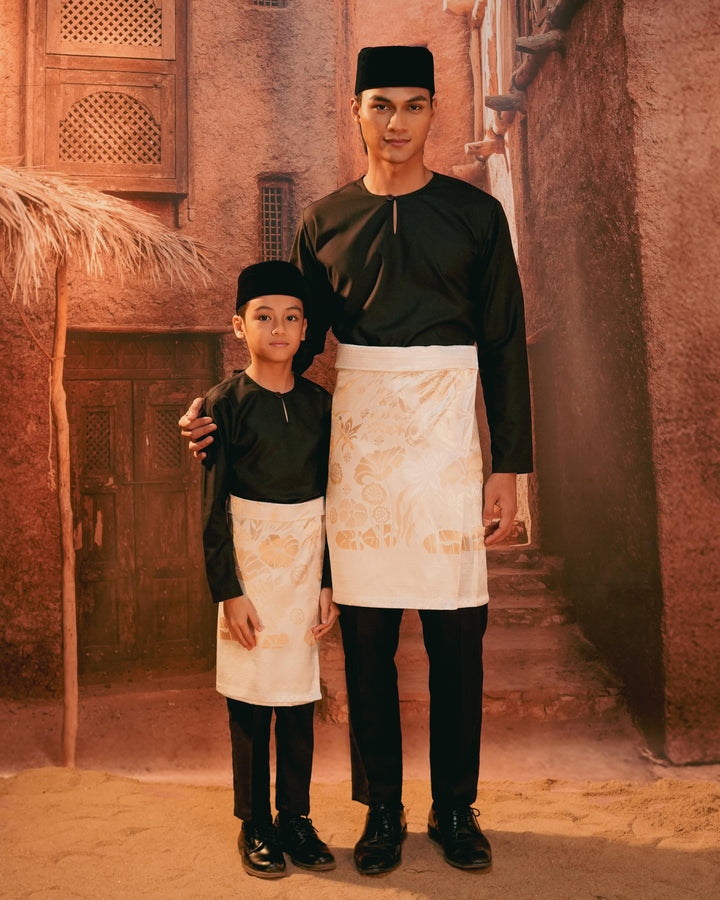 Rimba Hijau Instant Sampin Adult - Offwhite & Gold