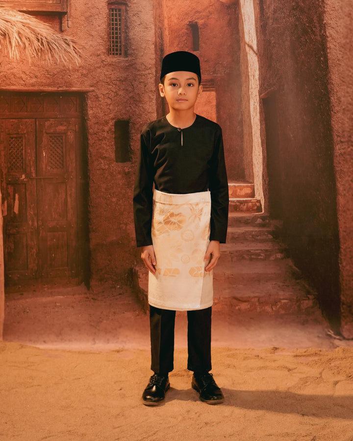 Rimba Hijau Instant Sampin Kid - Offwhite & Gold