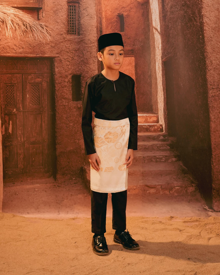 Rimba Hijau Instant Sampin Kid - Offwhite & Gold