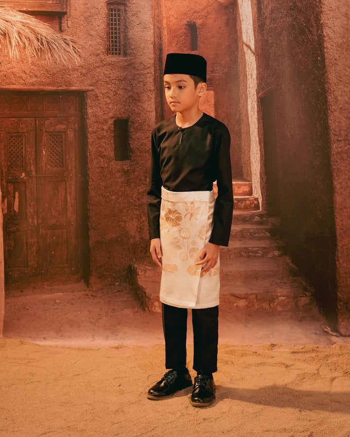 Rimba Hijau Instant Sampin Kid - Offwhite & Gold