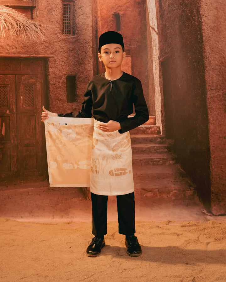 Rimba Hijau Instant Sampin Kid - Offwhite & Gold