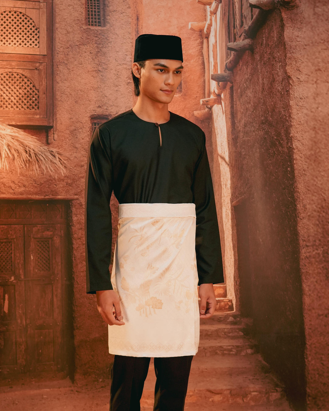 Purnama Instant Sampin Adult - Offwhite & Gold