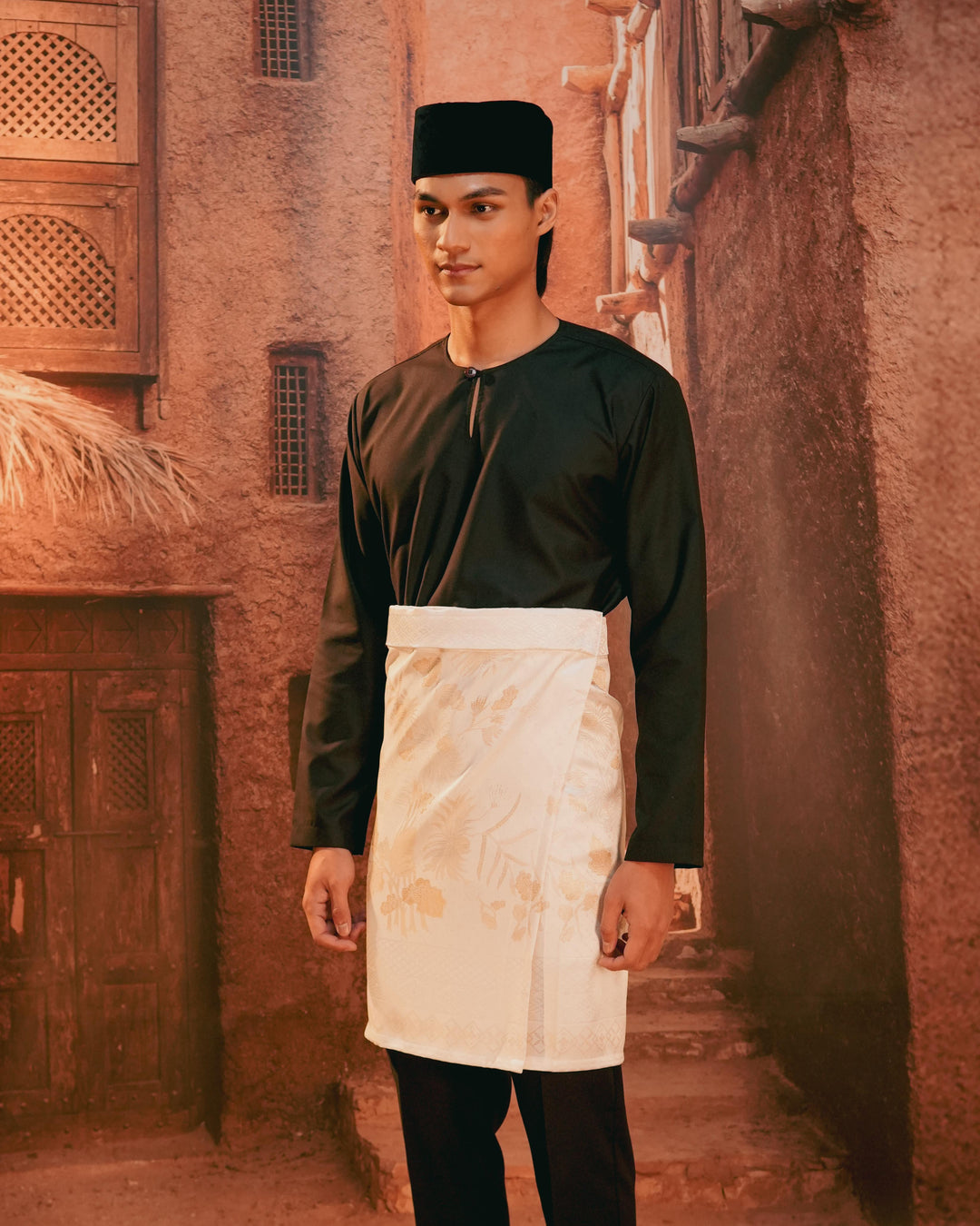 Purnama Instant Sampin Adult - Offwhite & Gold