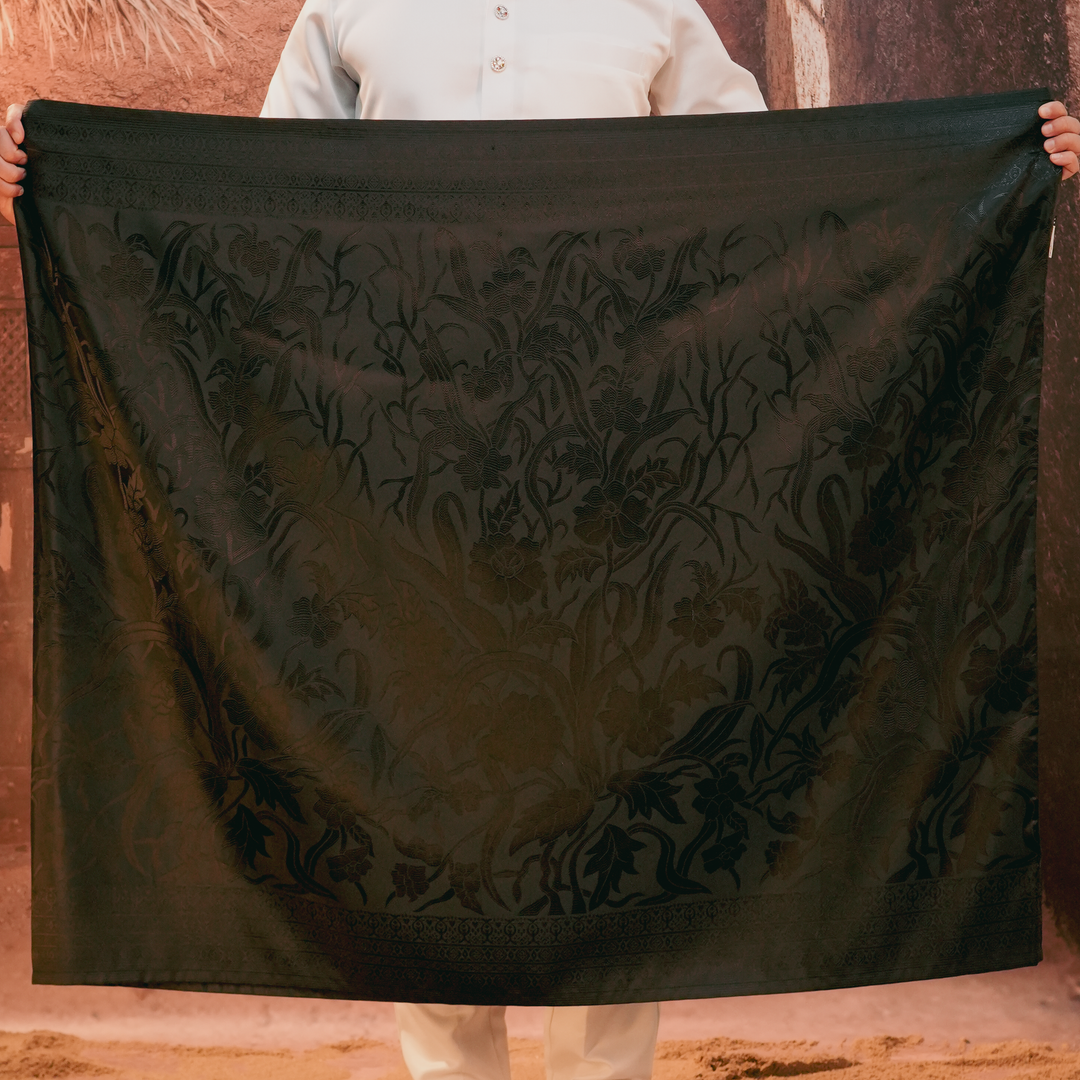 Anyaman Lestari Original Sampin Adult - Black & Black