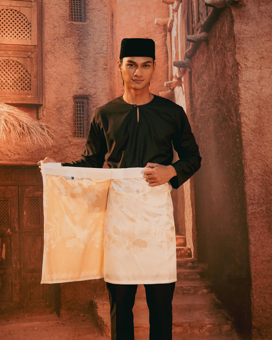 Purnama Instant Sampin Adult - Offwhite & Gold