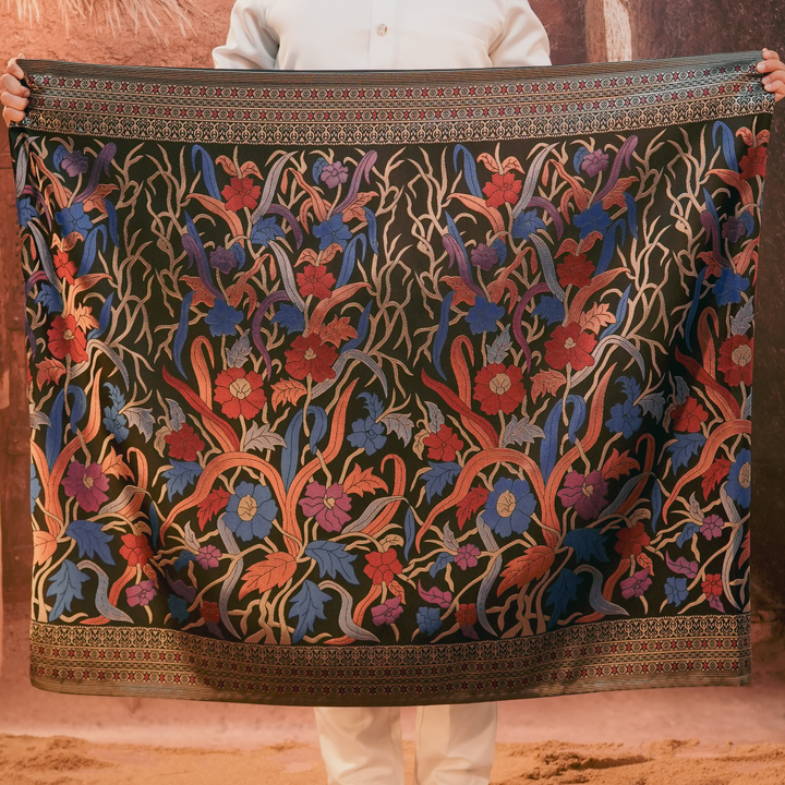 Anyaman Lestari Original Sampin Adult - Navy Blue & Maroon