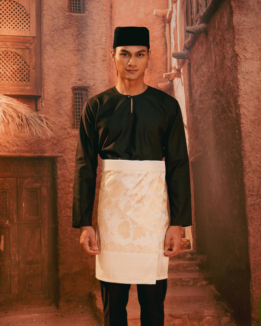 Kekwa Warisan Instant Sampin Adult - Offwhite & Gold