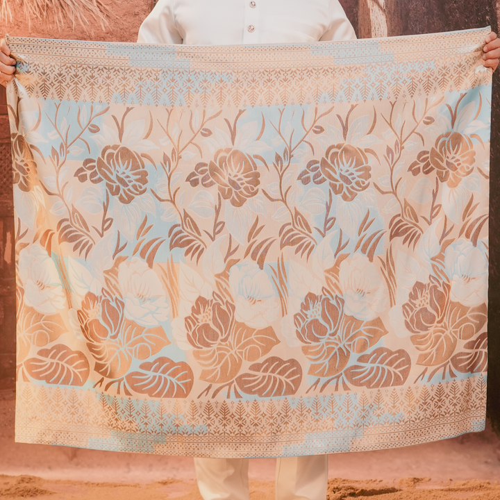 Leka Pantai Original Sampin Adult - Soft Blue & Brown