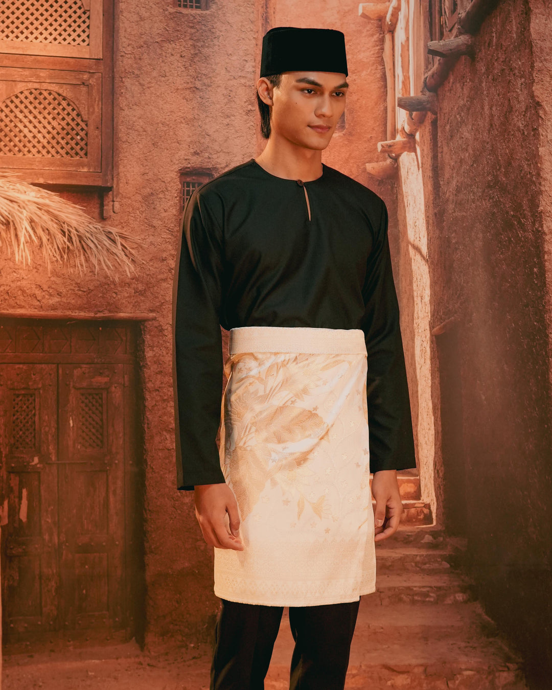 Bunga Seri Instant Sampin Adult - Offwhite & Gold