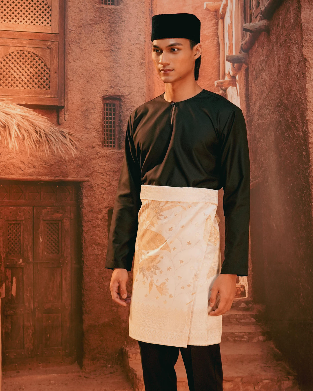 Bunga Seri Instant Sampin Adult - Offwhite & Gold