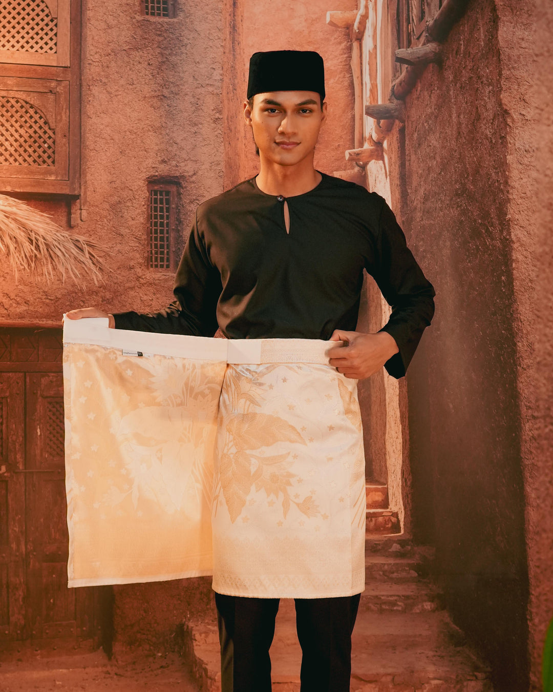 Bunga Seri Instant Sampin Adult - Offwhite & Gold